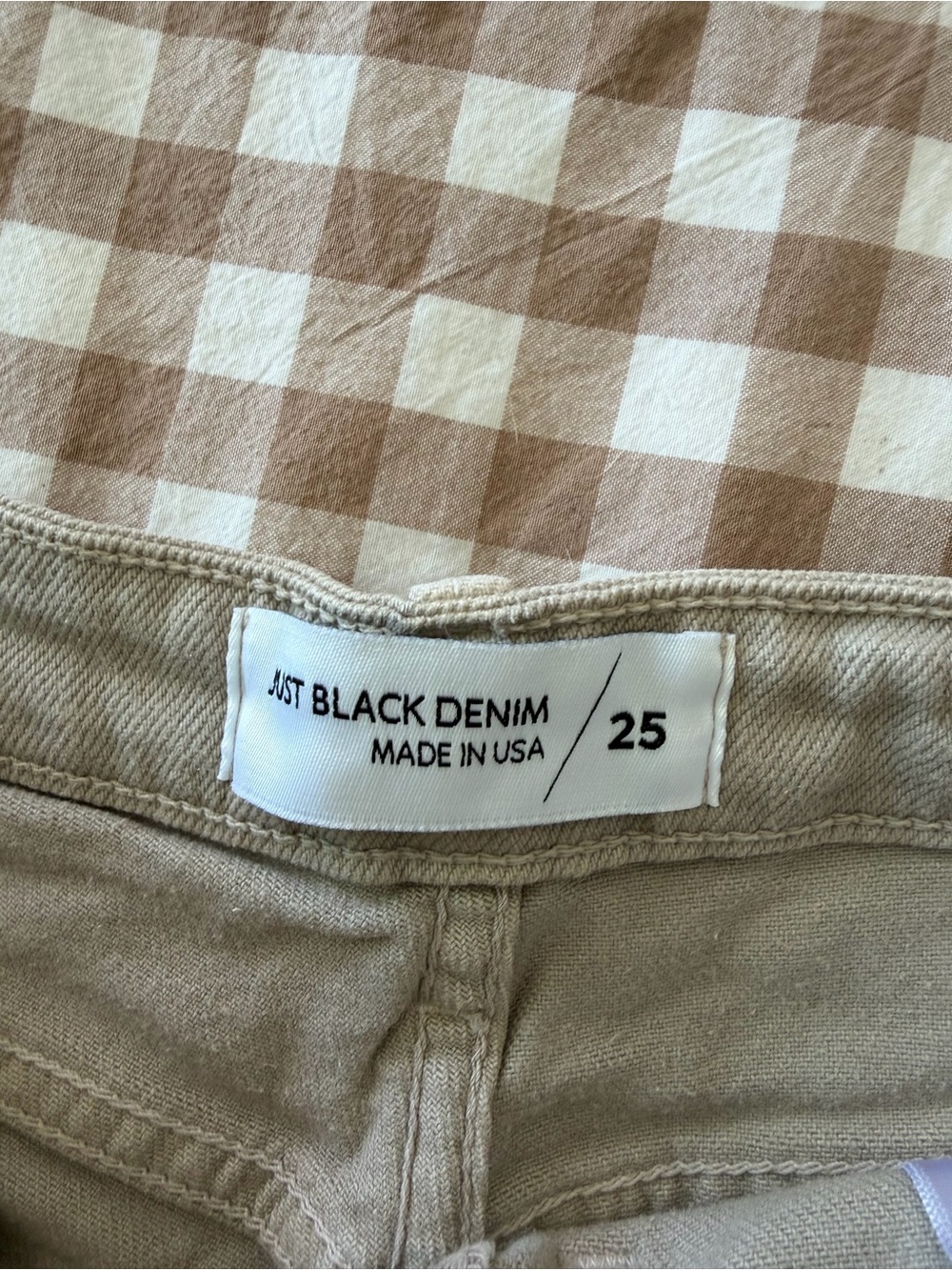 Just Black Tan High Rise Wide Leg Denim